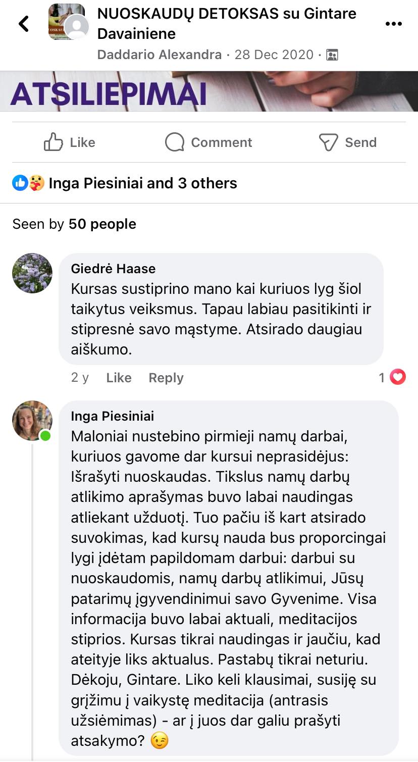 „NUOSKAUDŲ DETOKSAS. Kaip paleisti nuoskaudas visiems laikams?“ 3 dalių mokymų įrašai - Image 3